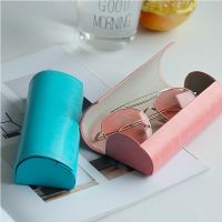 【cw】hot Multicolor Men Leather Hard Frame Spectacle Cases Glasses Eyeglass