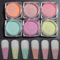 【CW】 1Box Color Shift Thermal Reflective Glitter Effect Pink Pigment Manicure Dust NTSWB