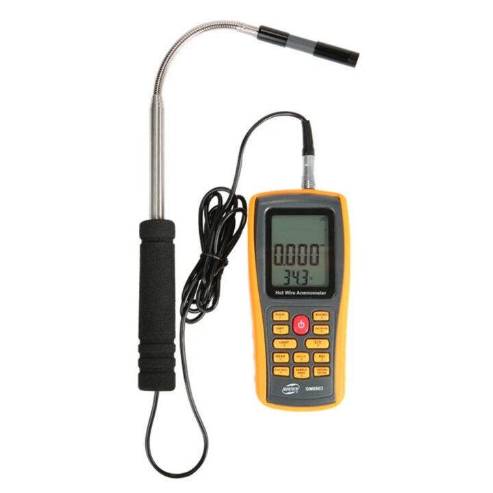 Anemometer Wind Speed Meter Long Proble Hot Wire Anemometer