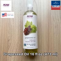 น้ำมันเมล็ดองุ่นบริสุทธิ์ 100% Solutions, Grapeseed Oil 473 mL - Now Foods