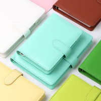 A5A6 Color Macaron Leather Spiral Notebook Cover Office Organizer Stationery Binder Notepad Notebooks and Journals