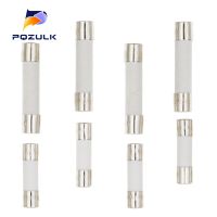 10PCS 5X20MM 6X30MM Fast Blow Ceramic Fuse Tube 250V 0.5 1 2 3 4 5 6 8 10 15 20 25 30A AMP 5*20 6*30 Slow Down The Car Fuse Electrical Circuitry Parts