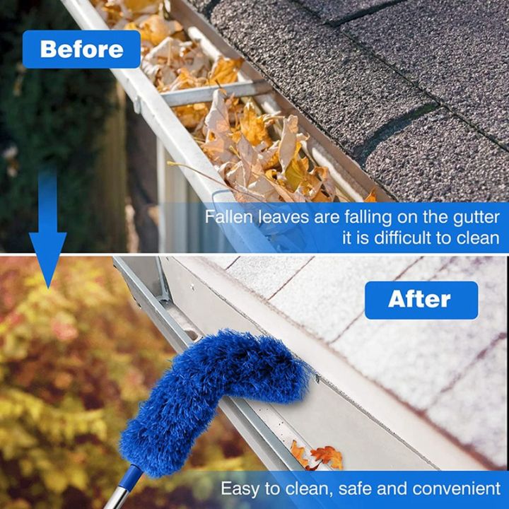 gutter-cleaning-brush-roofing-tool-with-telescopic-extendable-pole-8-2ft-guard-cleaner-tool-easy-remove-leave