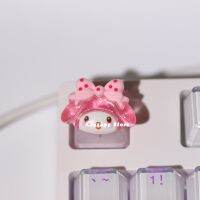 อะนิเมะการ์ตูนสเตอริโอโปร่งแสงน่ารัก Keycap ของขวัญเด็กผู้หญิงสำหรับเชอร์รี่สวิตช์ MX เกมคีย์บอร์ดแบบกลไก Backlight Keycap อุปกรณ์เสริมแป้นพิมพ์