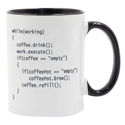 โปรแกรมกาแฟ ++ สำหรับโปรแกรมเมอร์แก้วกาแฟถ้วยเซรามิกมือจับสีคริสต์มาสปีใหม่สีถ้วยของขวัญ Nmckdl