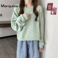 Marquise1997 เสื้อฮู้ด เสื้อแขนยาวอบอุ่น หลวมและสบาย ทันสมัย สไตล์ ทันสมัย เท่ WWY23000M2 41Z231008