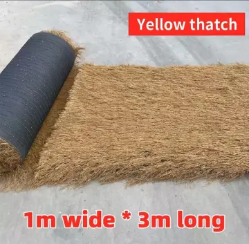 1M Plastic DIY Fake Straw Carpet Trim Artificial Straw Mat Palm