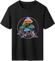 Lurhonp Novelty Mushroom T-Shirt Hippy Casual Short Sleeve Tee Shirts