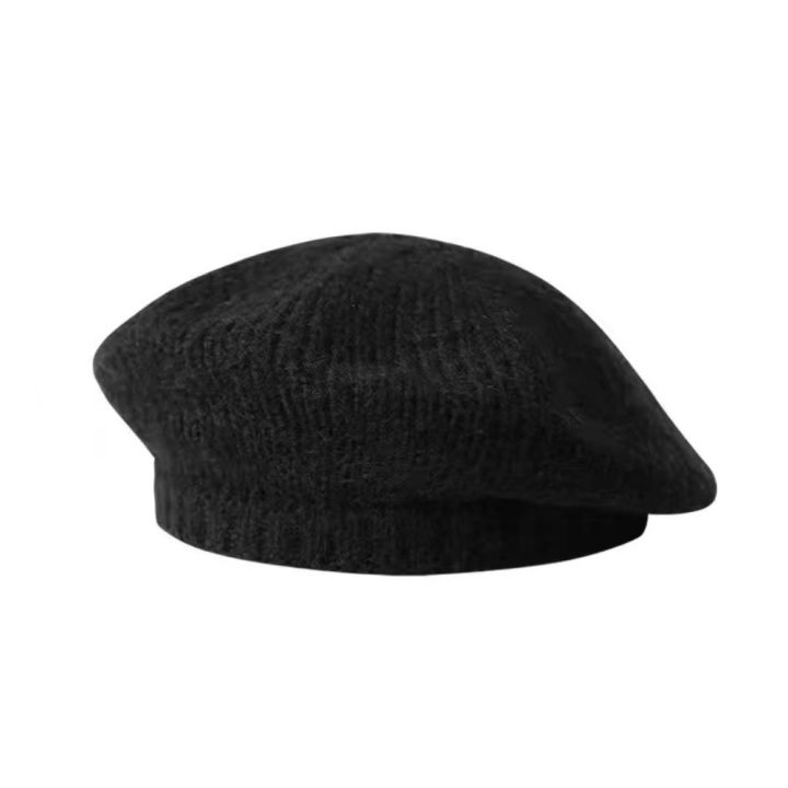 renwan-ฤดูหนาวในฤดูหนาว-หมวกที่อบอุ่น-สง่างามเรียบหรู-หมวกสำหรับผู้หญิง-หมวกบีนนี่-หมวกขนสัตว์ธรรมดา-หมวกเบเร่ต์สตรี-หมวกเบเร่ต์ขนแกะ
