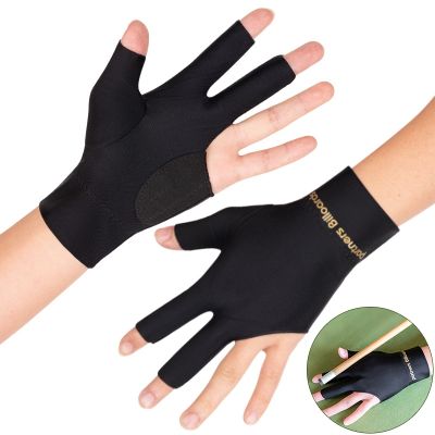 Breathable Billiard Pool Gloves Shooters Carom Snooker Cue Sports Gloves Fits on Left Hand for Embroidery Billiard Accessory
