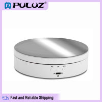 PULUZ 13.8ซม. สไตล์กระจกชาร์จ USB สมาร์ท360องศาชั้นวางเครื่องเล่นอุปกรณ์ยิงปืนวิดีโอจานหมุนสำหรับถ่ายภาพโหลดได้3กก. (สีขาว)