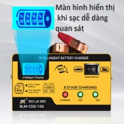 Sạc bình ắc quy 12V - 24V 200AH cho ô tô xe máy các loại bình khô bình