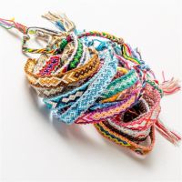 ABL304  Cotton Friendship Bracelet Woven String Cord Braided Adjustable Sandle Anklets For Women Men Thread Lucky Hand Rope Charms and Charm Bracelet