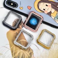 ( พร้อมส่งใน?? ไม่ต้องรอนาน ) เคสเพชรสองชั้น Double Daimond Case Apple Watch  series 7 41mm 45mm PC เงา มีแถบเพชร 2 แถว