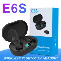 New E6s Smart Digital Display Bluetooth Headset Wireless Mini HIFI Stereo in-Ear Waterproof Sports Earphone