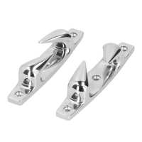 2pcs 4.69in Anchoring Mooring Cleats Left Right 316 Stainless Steel Fairlead for Marine Boat Yacht Dock Cleats