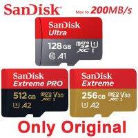 SANDISK Ultra Extreme Micro SD ขนาด128GB การ์ดความจำ64GB 32GB ไมโครการ์ด SD เอสดี/TF แฟลช512GB ไมโครเอสดีสำหรับโทรศัพท์เอ็กซ์ตรีมโปร