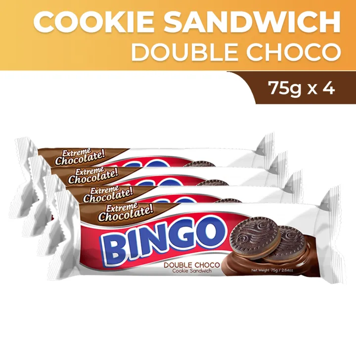 Bingo Double Choco Chocolate Filled Choco Sandwich Cookies G X Lazada Ph