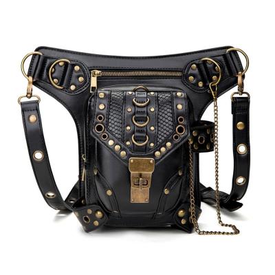 Spot Chain Bag Womens Small Bag Steampunk Retro Motorcycle Bag Womens Shoulder Bag Womens Waist Bag