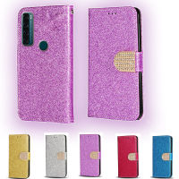 Vpcmis Flip Stand Case Cover สำหรับ TCL 20 SE PU Glitter Leather Wallet Card Slot Phone Casing