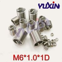 100pcs M6x1.0x1D Wire Thread Insert Stainless Steel 304 Wire Screw Sleeve M6 Screw Bushing Helicoil Wire Thread Repair Inserts