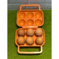 กล่องใส่ไข่ปิคนิค Campingmoon สำหรับ 6 ฟองแบบพกพา(สีส้ม, สีเขียว, สีน้ำเงิน)