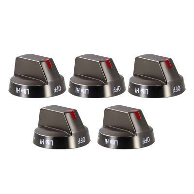 5PCS DG64-00473B Stove Knobs Black ,Replacement Accessory Kits for Samsung Gas Range Oven Stove
