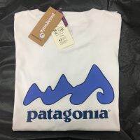 ? HOTSpot Patagonia / Patania Retro แผนที่ภูเขาง่ายร้อยตัวอักษรพิมพ์หลวมสำหรับผู้ชายเสื้อยืด เสื้อยืด