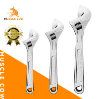 MUSCLE COW ประแจเลื่อน กุญแจเลื่อน ประแจปากเลื่อน ประแจ ประแจแหวนข้าง ปากตาย แหวนข้าง 8/10/12 นิ้ว ผลิตจากเหล็กเกรด CR-V