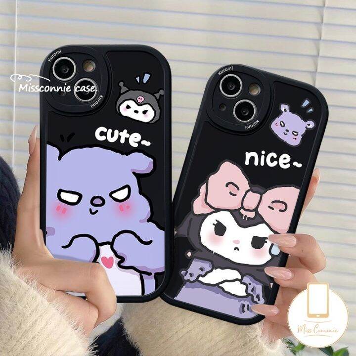 เคสโทรศัพท์มือถือ-tpu-แบบนิ่ม-ลายการ์ตูน-kuromi-กันกระแทก-สําหรับ-iphone-13-12-14-7-6-8-6s-7plus-8plus-xr-x-xs-2020