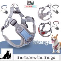 NP  BORORO สายรัดอก ระบายความร้อน สายรัดสุนัข สำหรับสุนัขและแมว สายจูงสุนัข Dog Harness Cleverpet Pet