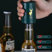 ✜ Creative Magnetic Automatic Beer Bottle Opener Kitchen Stainless Steel Press Lid Beer Corkscrew Tools Portable Bar Gadgets