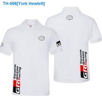 ✁☌ York Hewlett New POLO shirts with short sleeves T-shirt Toyota shirt GR car lapel unlined upper garment half sleeve shirt overalls custom