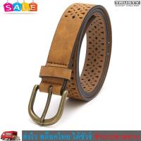 TRUSTY เข็มขัดหนัง เข็มขัดผู้หญิง เข็มขัดแฟชั่น Woman Girl Fashion Belt Ceinture 1980 สีน้ำตาล