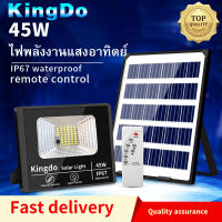 COD 45W Solar Lights + แผงโซล่าเซลล์ + Remote Control ไฟโซล่าเซลล์ โคมไฟติดผนังพลังงานแสงอาทิตย์