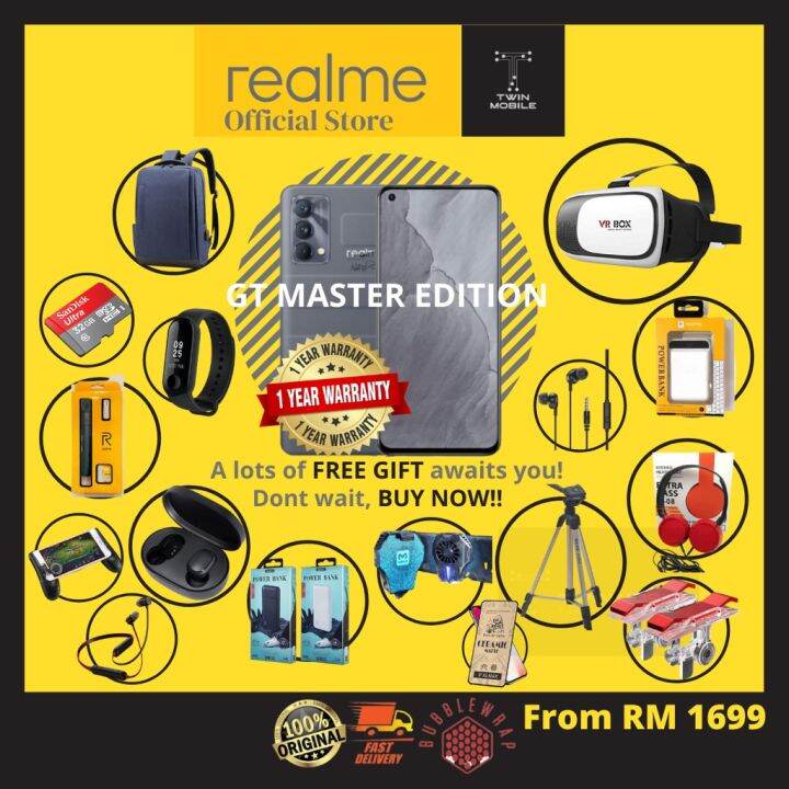 Ready Stock [MY SET] 🔥🔥HOT🔥 Realme GT Master Edition (8GB RAM +