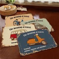 〖Cozyroom shop〗 Home Decorative Door Mat Entrance Doormat Bus Car Bike Moto Bicycle Printed Bathroom Kitchen Anti Slip Floor Mat Carpet Rugs