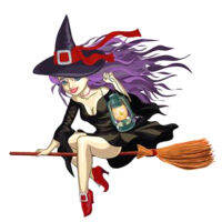 MLE สติ๊กเกอร์ติดรถ Witch Halloween Car Window Decal Graphic Movie Truck Laptop Sticker Water Proof