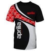 2022 3D printed T-shirt APRILIA motorcycle off-road Harajuku high-quality sports mens peripheral sports short sleeves