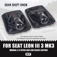 56ความเร็วเกียร์ธรรมดา Shift Knob สำหรับ Leon III 3 MK3 2012 2013 2014 2015 2016 2017 MT อะไหล่อุปกรณ์เสริม