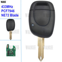 WALKLEE Remote Car Key for Renault Master Kangoo Clio Twingo PCF7946 Chip 433MHz