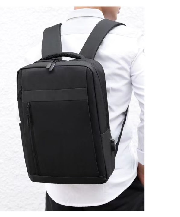 กระเป๋าเป้สะพายหลังนักเรียนชาย-กระเป๋าแฟชั่นกระเป๋าคอมพิวเตอร์-กระเป๋าเป้ใส่โน๊ตบุ๊ค-ซิป3