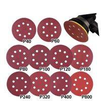 10PC 5inch 125MM Round Sandpaper Disk Sander Disc 40/60/80/100/240/320//800 Grit Hook and Loop Sanding Grinding Disc Polish Cleaning Tools