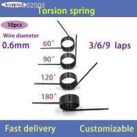 ◙✷℡ Wire Diameter 0.6mm Angle 60/90/120/180 Degree Torsion Spring V-Shaped Torsion Spring (10PCS)