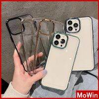 （A New sale）☋เคสไอโฟนหรูหราแผ่นพียูอ่อนกล้องโลหะใสป้องกันการกระแทกสำหรับ14 Pro Max Plus 13 12 11 XR 7Plus