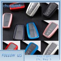 CHUEGUJE6ปลอกหุ้มกุญแจเคสกุญแจรถยนต์นิ่มห่วงถือ TPU ปลอกหุ้มกุญแจกระเป๋าใส่แล็บท็อปสำหรับ Toyota/camry/corolla C-HR Chr/prado 2018 2022อุปกรณ์ตกแต่งรถยนต์