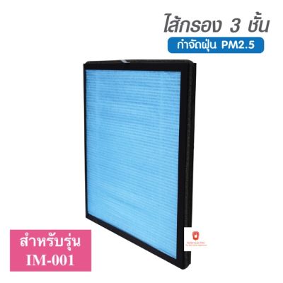 วัดขนาดก่อนสั่ง ขนาด 28x33x2.5 cm. แผ่นกรองเครื่องกรองอากาศ Air Purifier รุ่น IM-001/IM-004