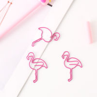 Pink Flamingo Paper Clip Office Stationery Pin Bookmark Decoration Cute Paper Clips Decorative Rose Stationery Office Supplies