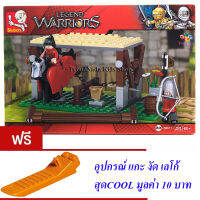 ND THAILAND  ของเล่นเด็กชุดตัวต่อเลโก้นินจาอัศวิน Sluban LEGEND WARRIORS 129 PCS B061111