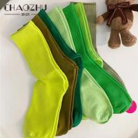 ถุงเท้าแฟชั่น Makapal CHAOZHU Ins 40สีถุงเท้าสเก็ตบอร์ดผ้าฝ้ายผสมถุงเท้าสำหรับทั้งผู้ชายและผู้หญิงยืดหยุ่นได้ทั้ง4ฤดู